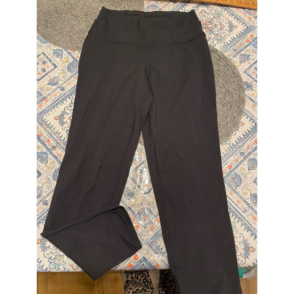Lululemon Black High Rise Leggings Tulip Hem Yoga Pants Womens Size 6